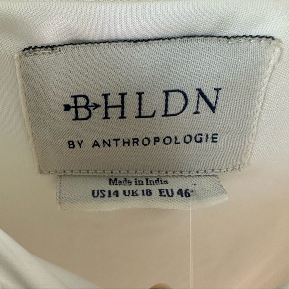 NWT BHLDN Jia Lace Gown Maxi Ruffle White Dress SZ US 14 - Picture 4 of 9